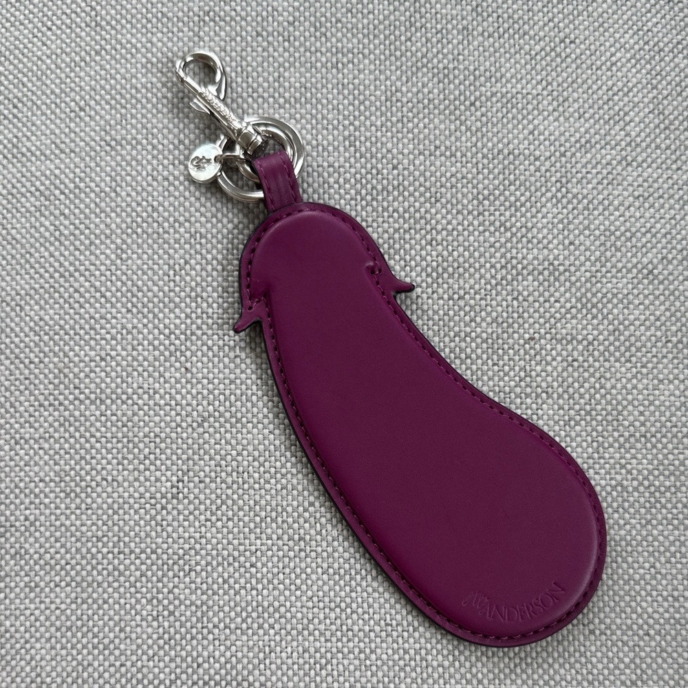 JW Anderson Eggplant Leather Key Holder